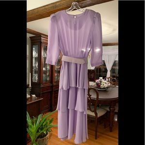 NWT Tea Length, Pellini After 5 by Von Bramlett Lilac Dressy Dress.